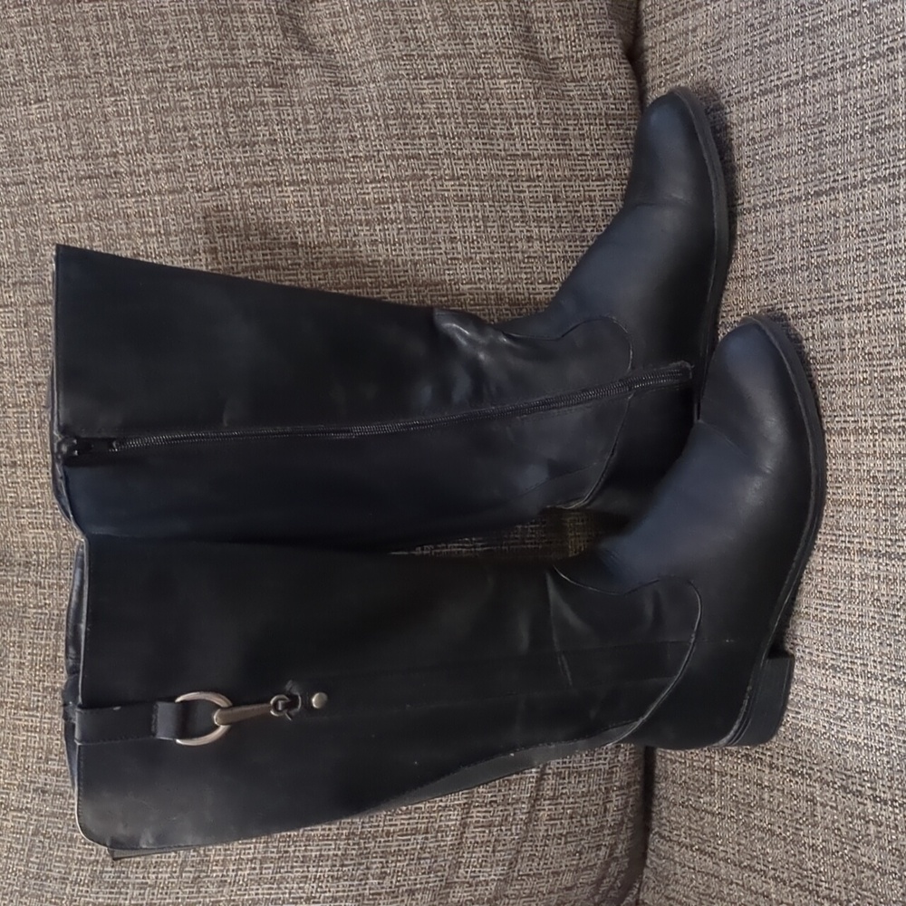 Life Stride Wide Shaft Black Boots